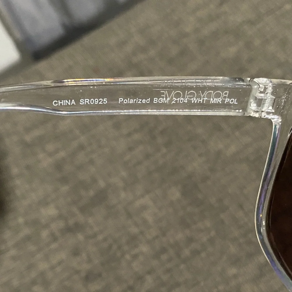 Body Glove Transparent Sunglasses with Green Accents